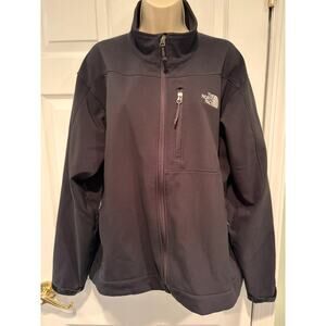 The North Face APEX Jacket Men’s L Black Soft Shell Fleece Lined Zip Windproof